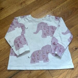 Elephant glitter heart zara long sleeve t shirt